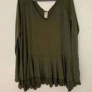 Army Green Free People Top